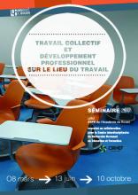 Affiche travail collectif et au développement professionnel sur le lieu de travail