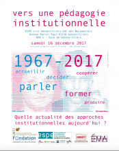 Affiche Vers une pédagogie institutionnelle 