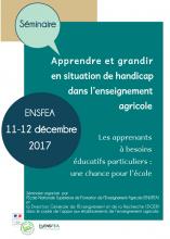 affiche Apprendre et grandir en situation de handicap dans l’enseignement agricole. Les apprenants à besoins éducatifs particuliers : une chance pour l’école 