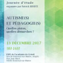 Affiche Autisme(s) et pédagogie(s). Quelles pistes, quelles démarches ?